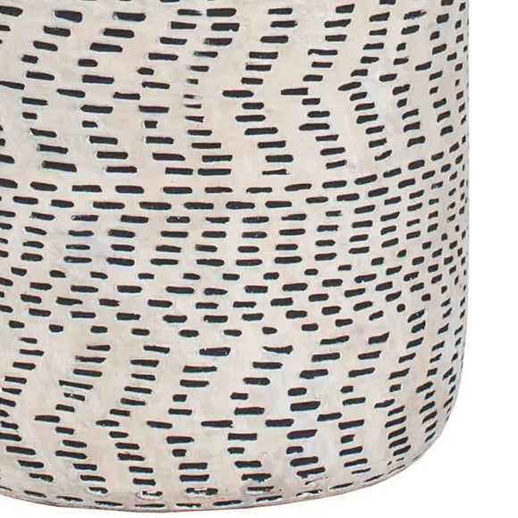 Atouk Black Textured Stoneware Vase 2