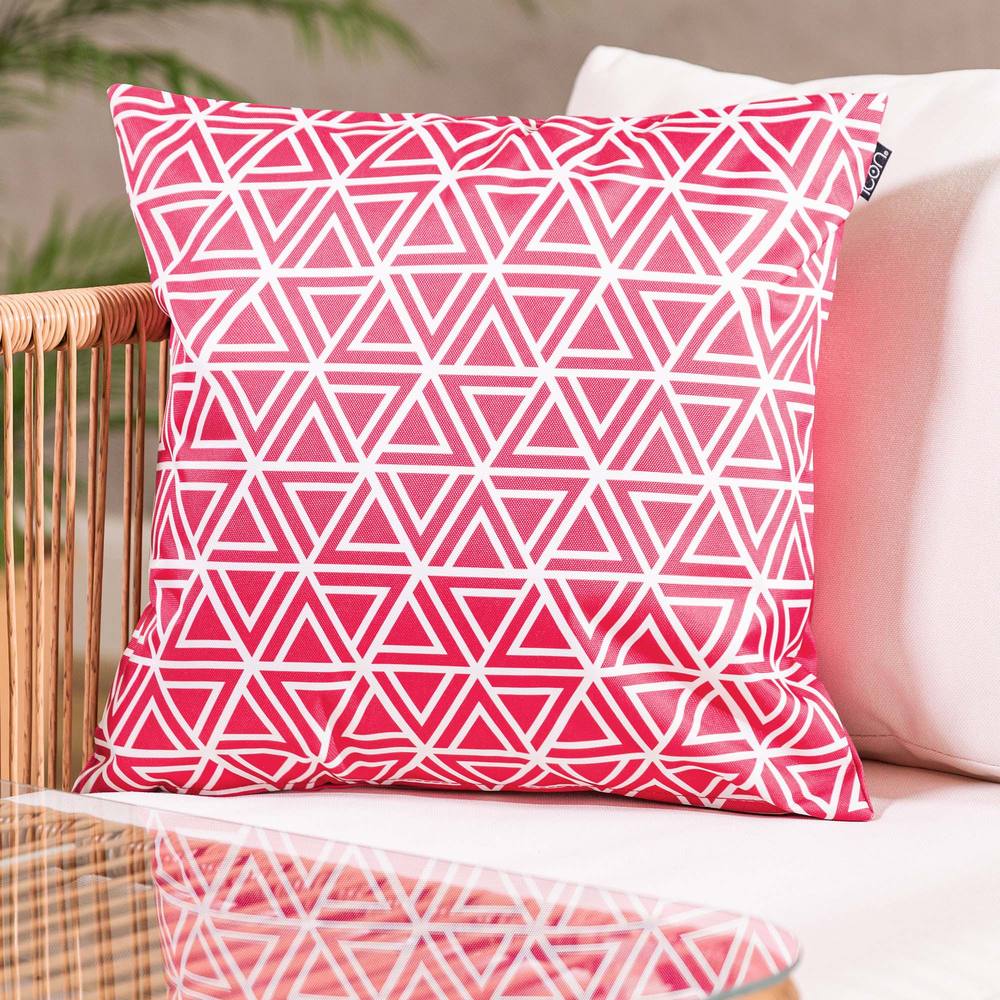 icon Cushion 43x43cm Triangle Geo, Pink