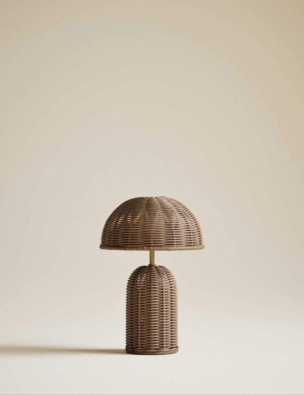 M&S Colby Rechargeable Rattan Table Lamp Natural