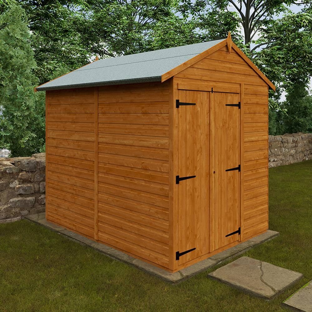 Buttercup Farm 8 x 6 Feet Flex Apex Double Door Windowless 12mm Flex in Burnt Orange 3