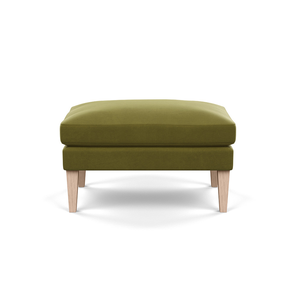 Heal's Wallis Ottoman Smart Velvet Artichoke Natural