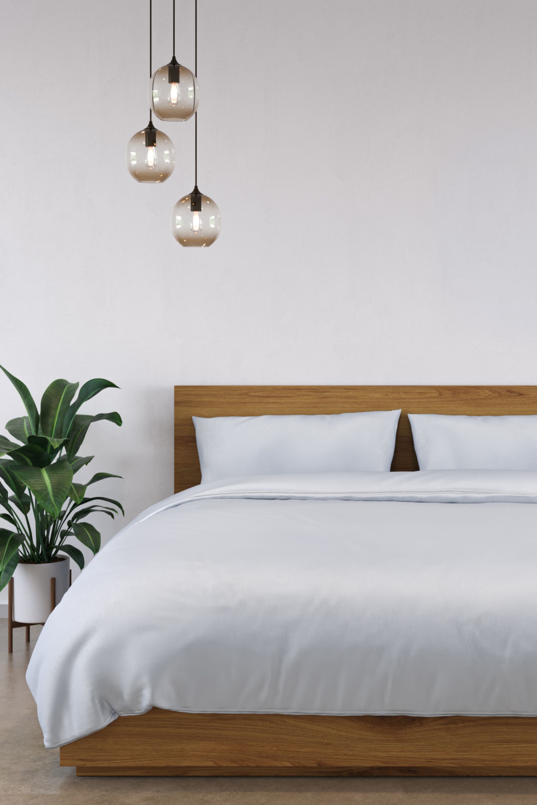 Panda London 100% Bamboo Complete Bedding Set in White
