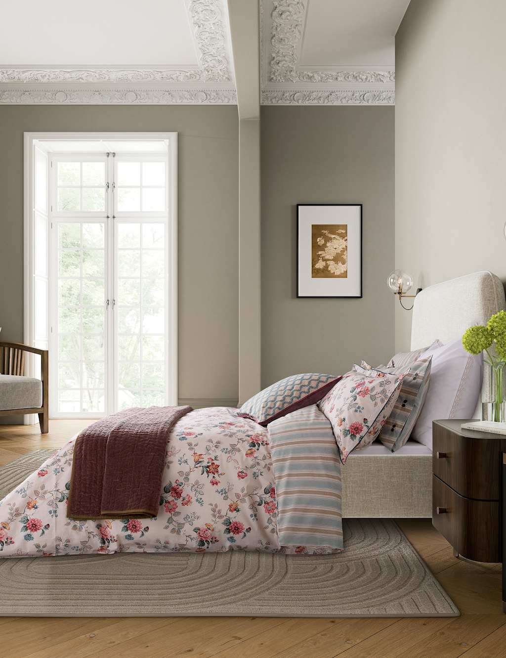 Bedeck of Belfast Pure Cotton Elinor Bedding Set Multi