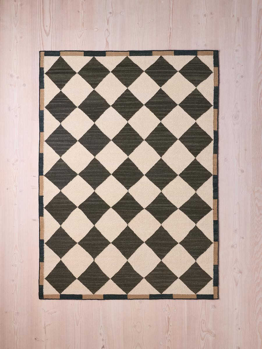 Jethro Rug, Black 20 x 30cm Swatch