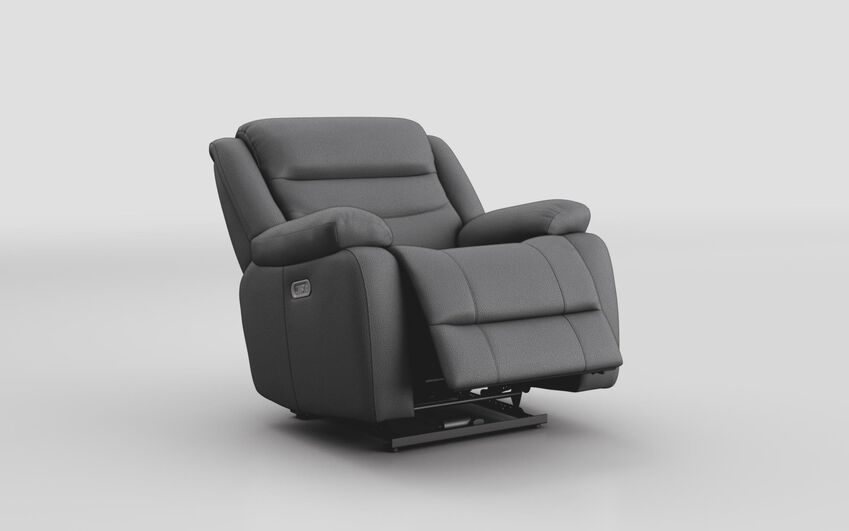 ScS Living Grey Fabric Favale Power Rocker Recliner Chair