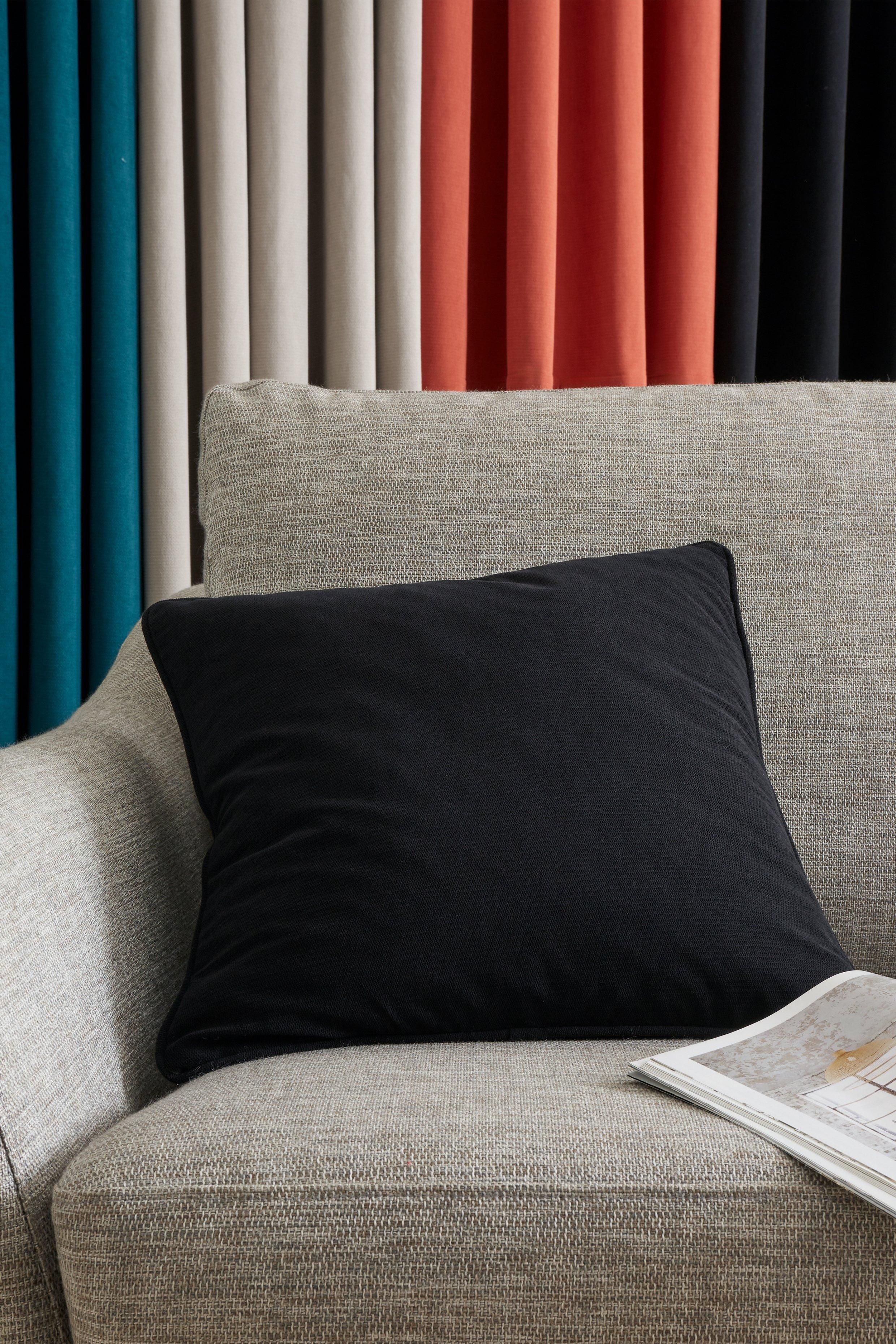Catherine Lansfield 'Wilson Velvet' Cushion in Black