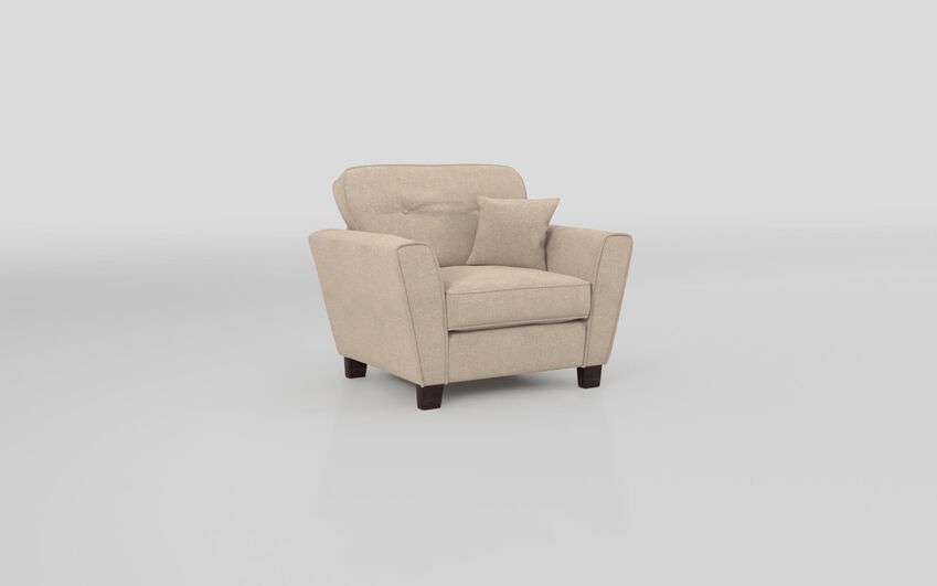 Brown Fabric Paisley Armchair