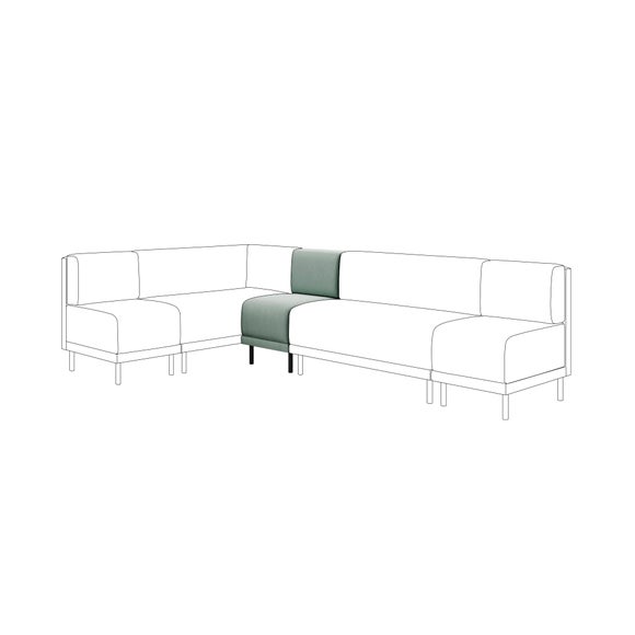 Mae Small Dining Bench, Vintage Velvet