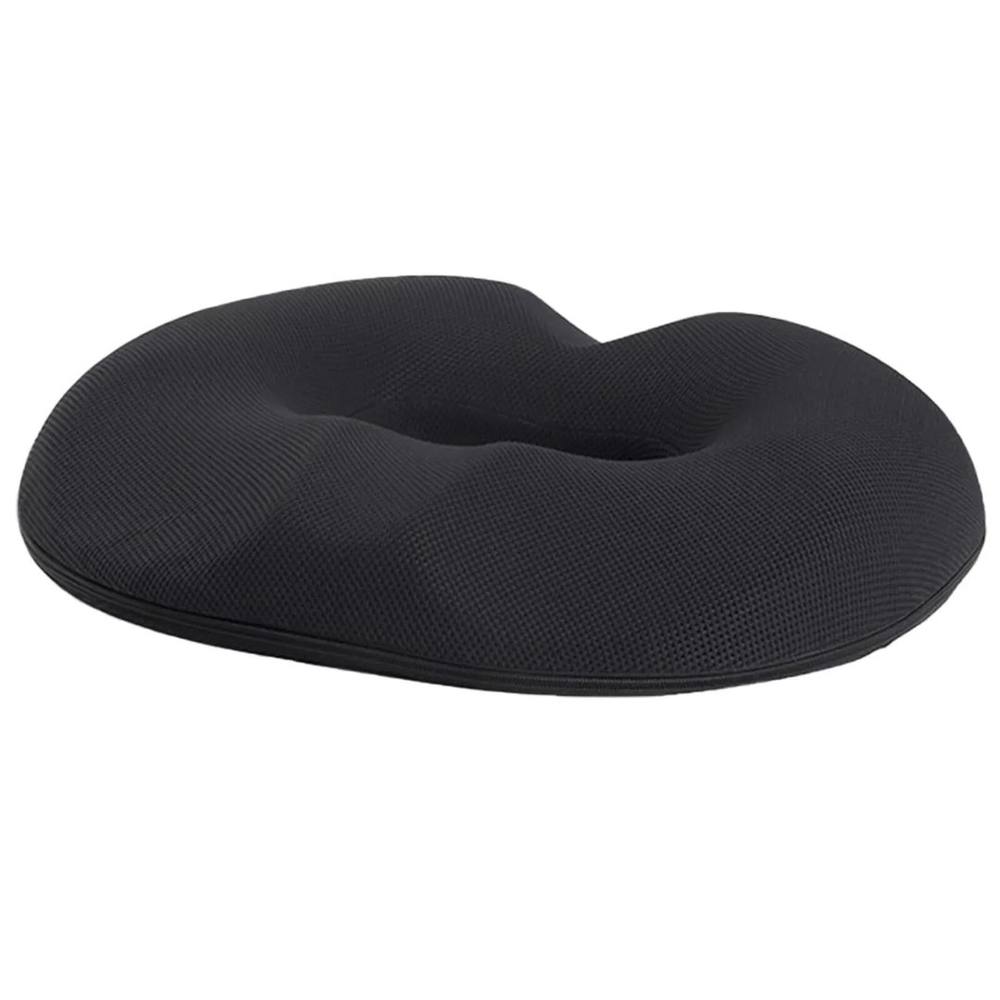 Kelvenix Donut Cushion Pillow Memory Foam Orthopedic Seat in Black