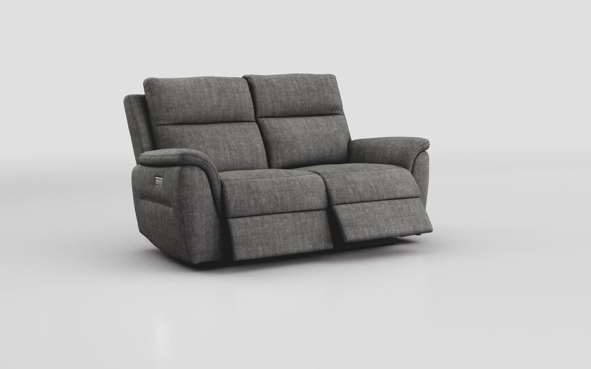 Black Fabric Sogliano 2 Seater Power Recliner Sofa