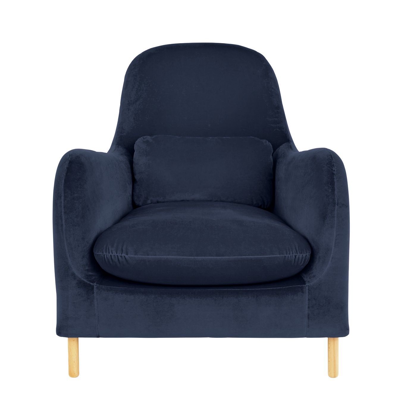 Habitat Smithfield Navy Velvet Armchair