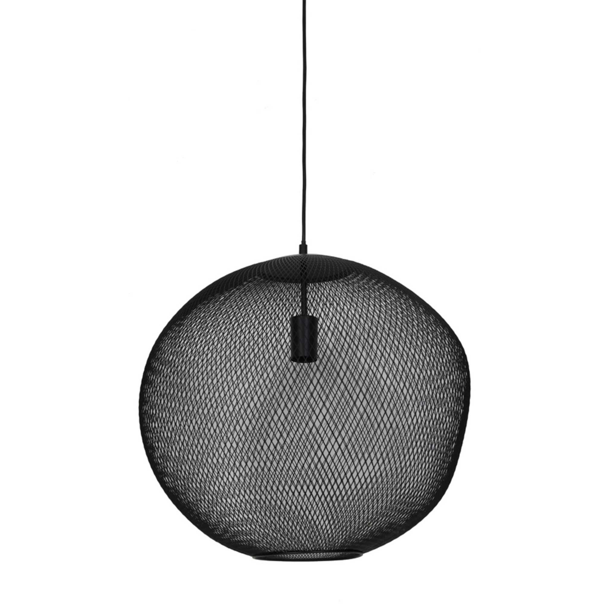 Round Mesh Black Pendant Light Metal | Barker & Stonehouse