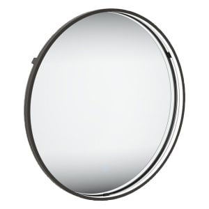 Sensio Kuto Circular Floating Edge Matt Black Round LED Mirror - 600mm
