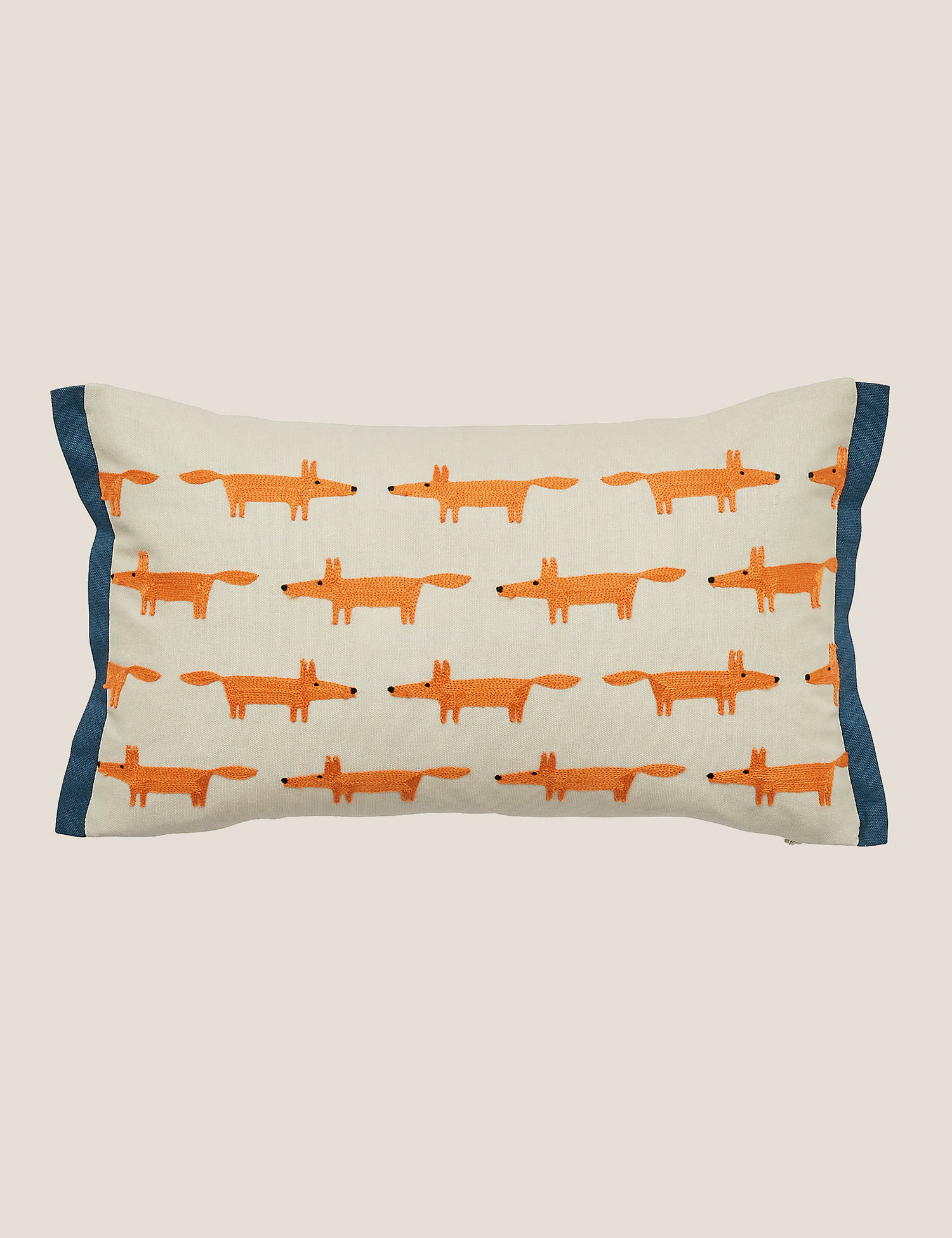 M&S Scion Pure Brushed Cotton Mr Fox Bolster Cushion