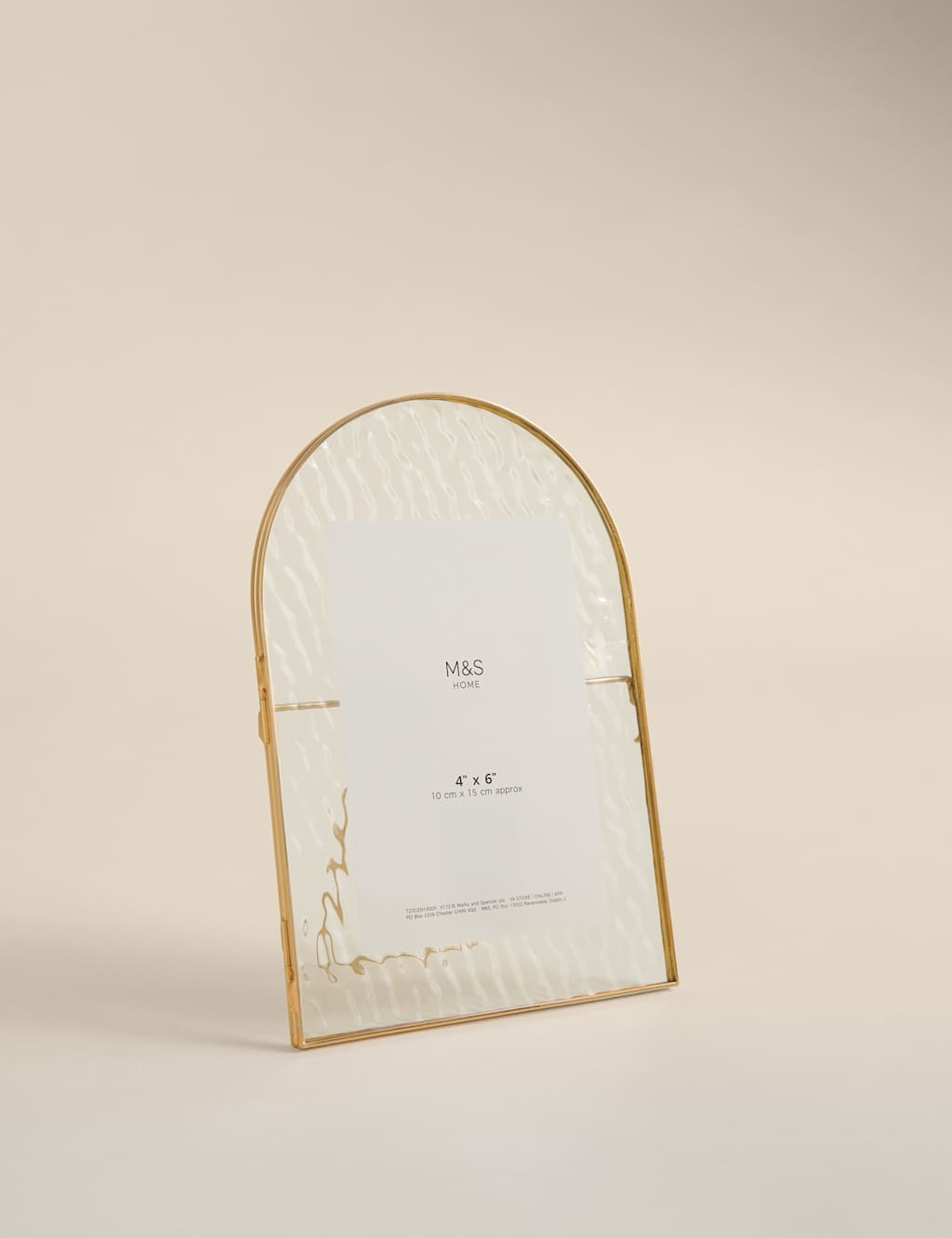 M&S Arch Mottled Photo Frame 4x6 inch Gold