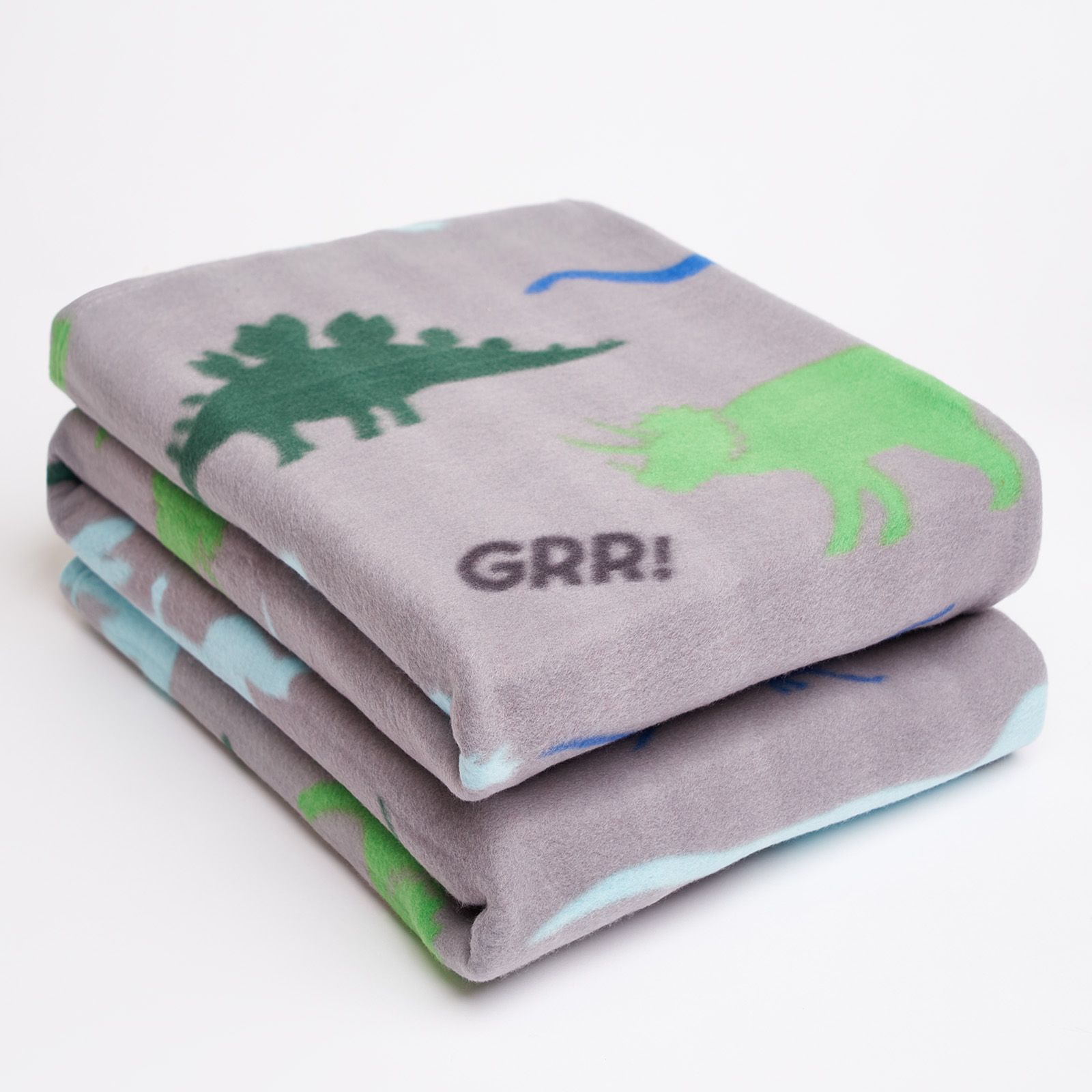 OHS Pack of 10 Printed Fleece Blanket Throw in Grey