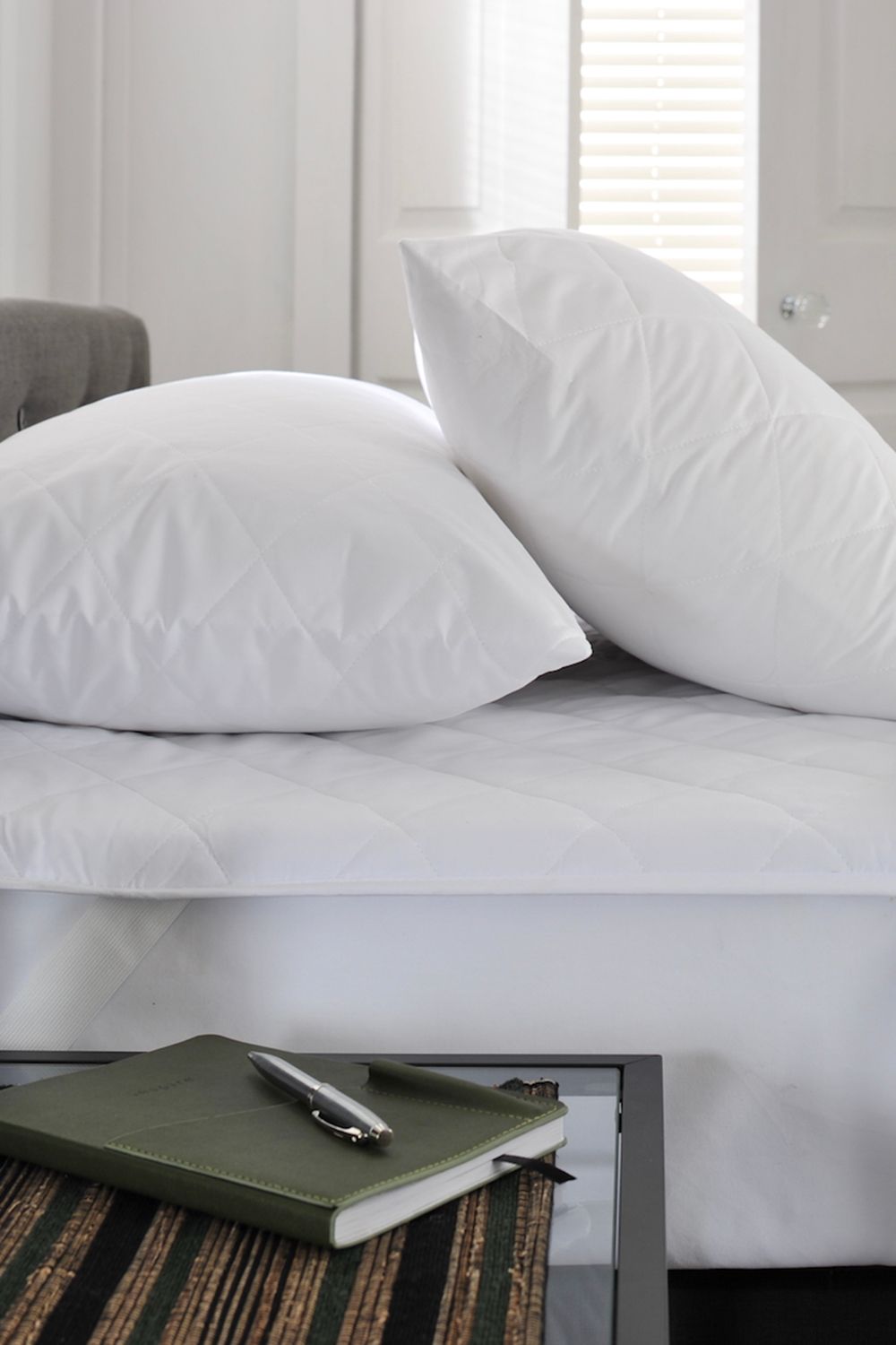 The Lyndon Company Quick Dry Quilted Mattress Protector | Deyongs 1846 in White