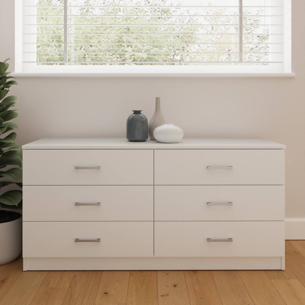 GFW Bailey 3+3 Drawer Chest in White