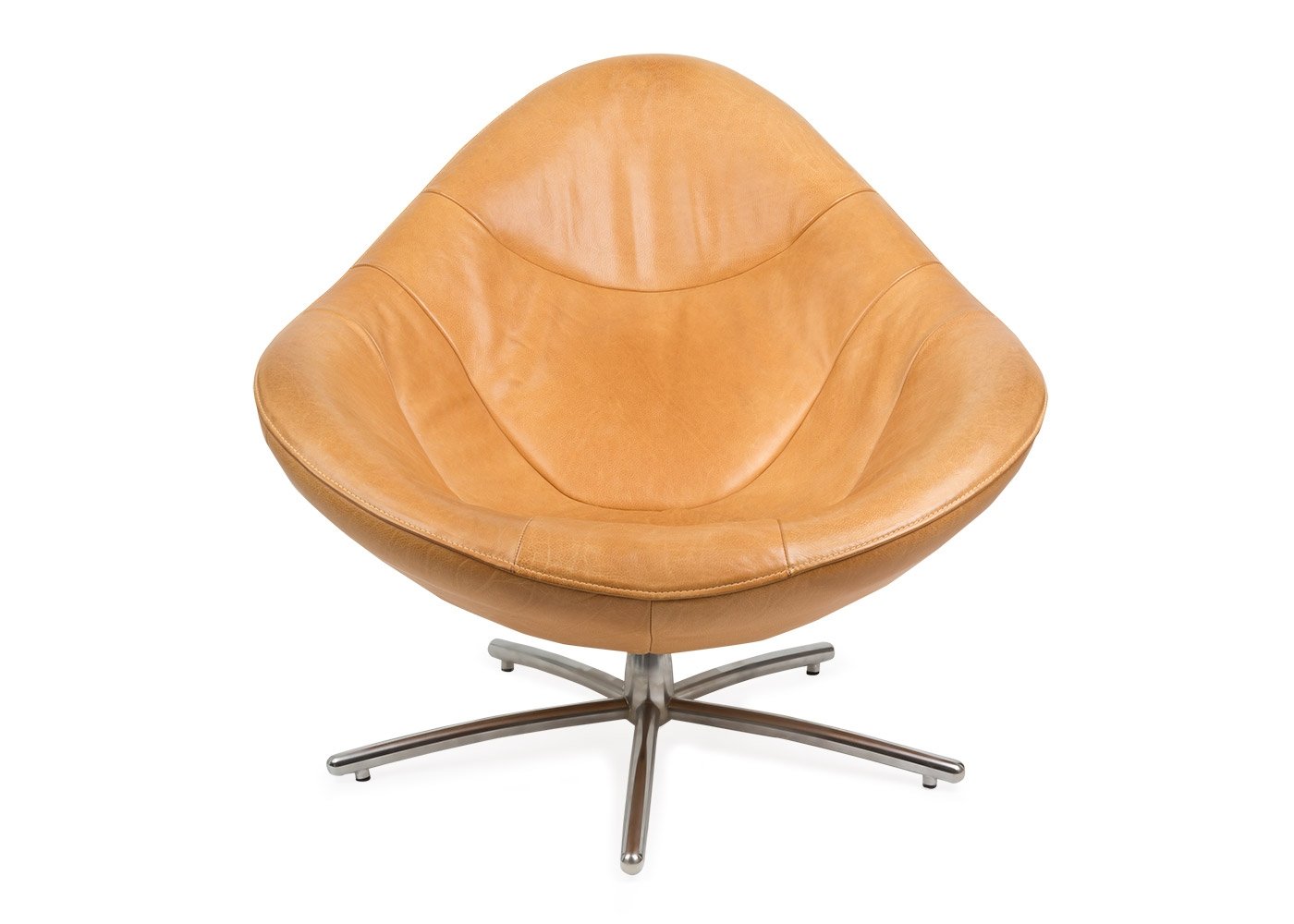 Heal's Hidde Swivel Armchair Indian Buffalo Natural Hide