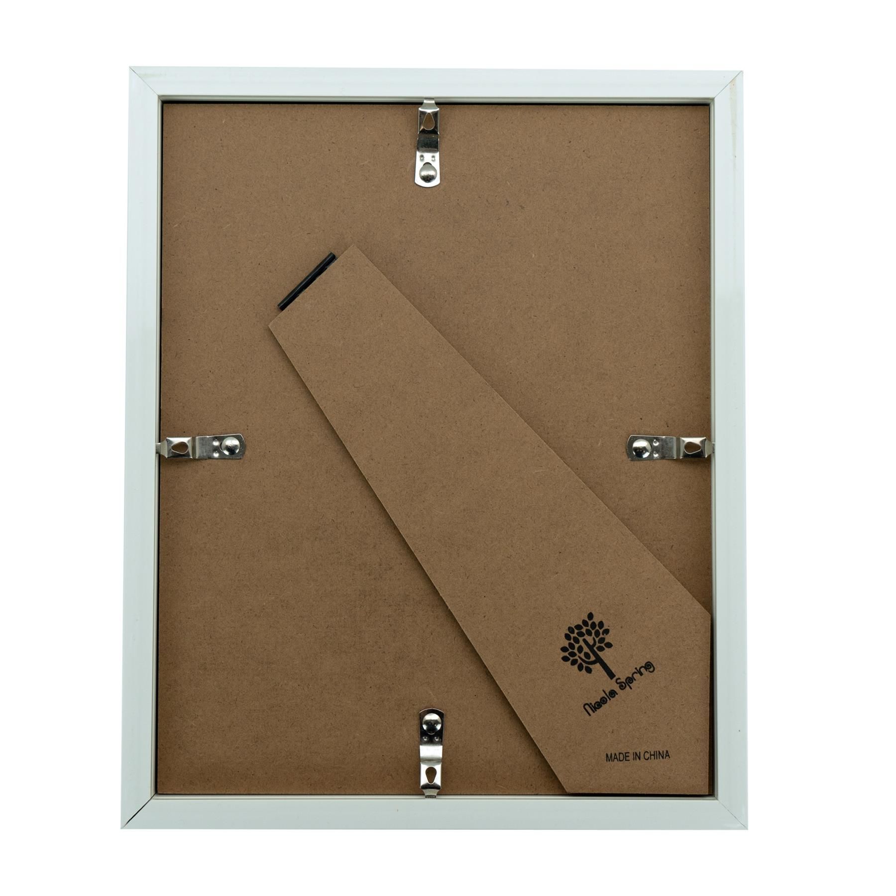 Nicola Spring 3D Box Photo Frame - 8 x 10" with 5 x 7" Mount - Ivory Mount in White 5