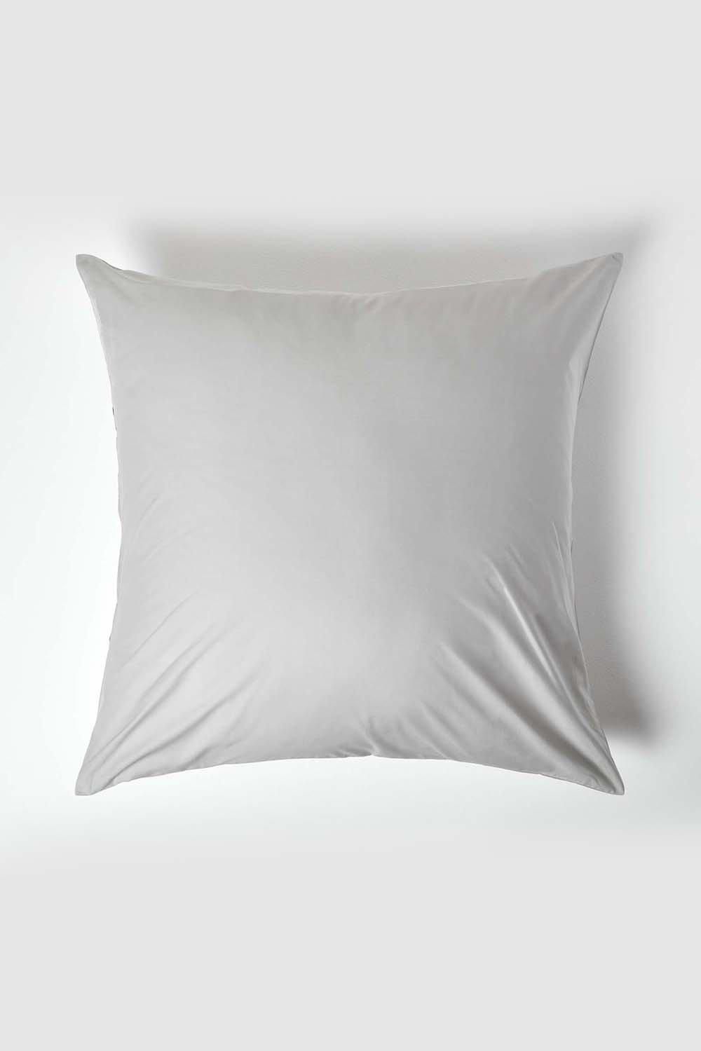 Homescapes Continental Egyptian Cotton Pillowcase 200 TC, 80 x 80 cm in Silver