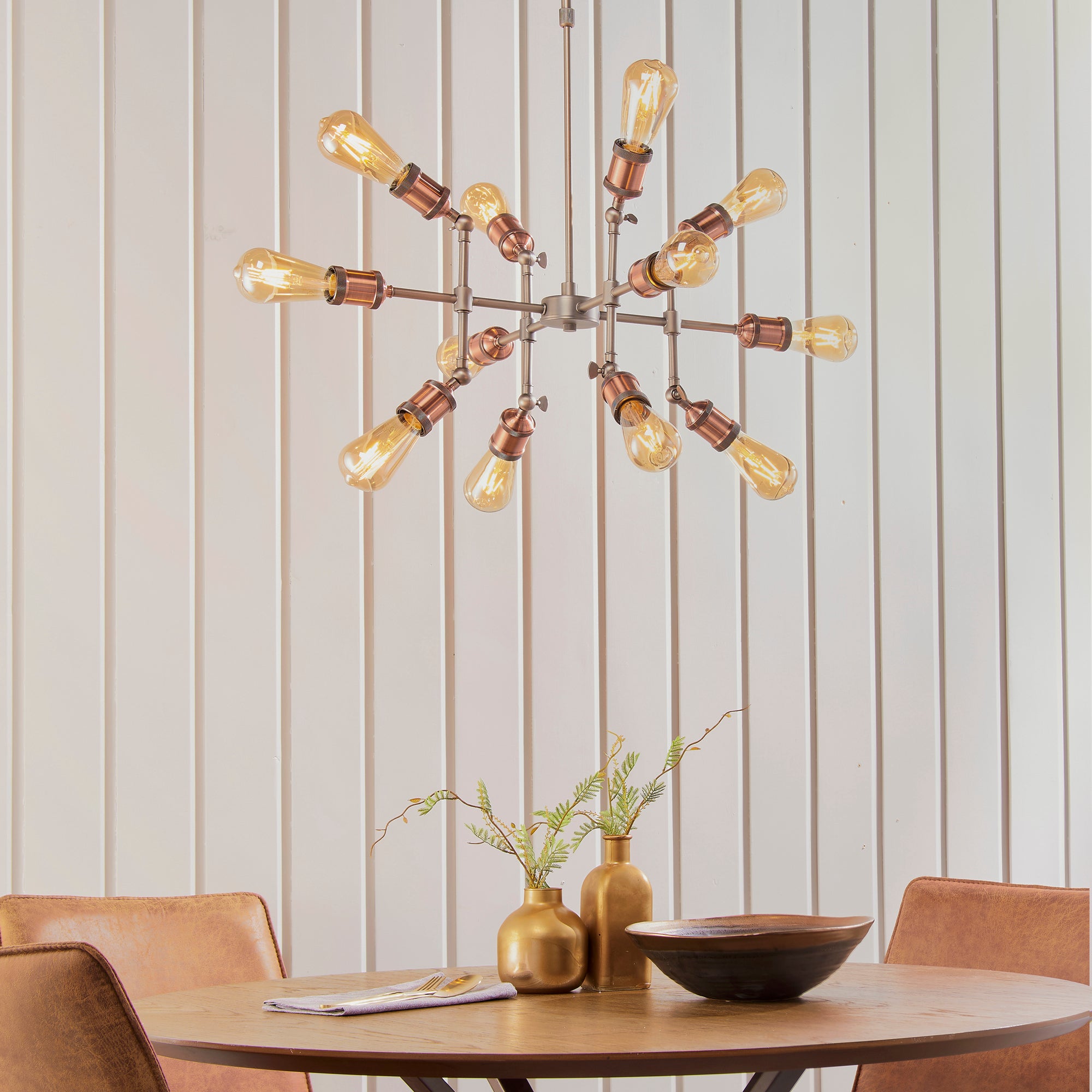 Vogue Eastville 12 Light Pendant Fitting Copper