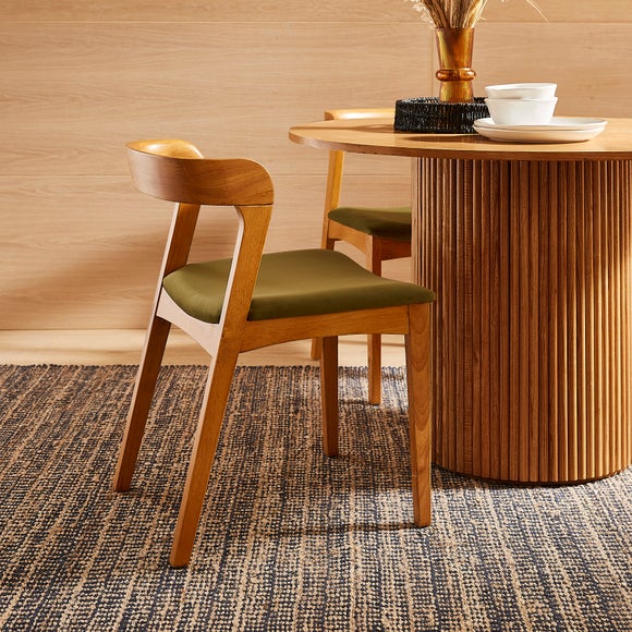 Melia Set of 2 Dining Chairs, Velvet