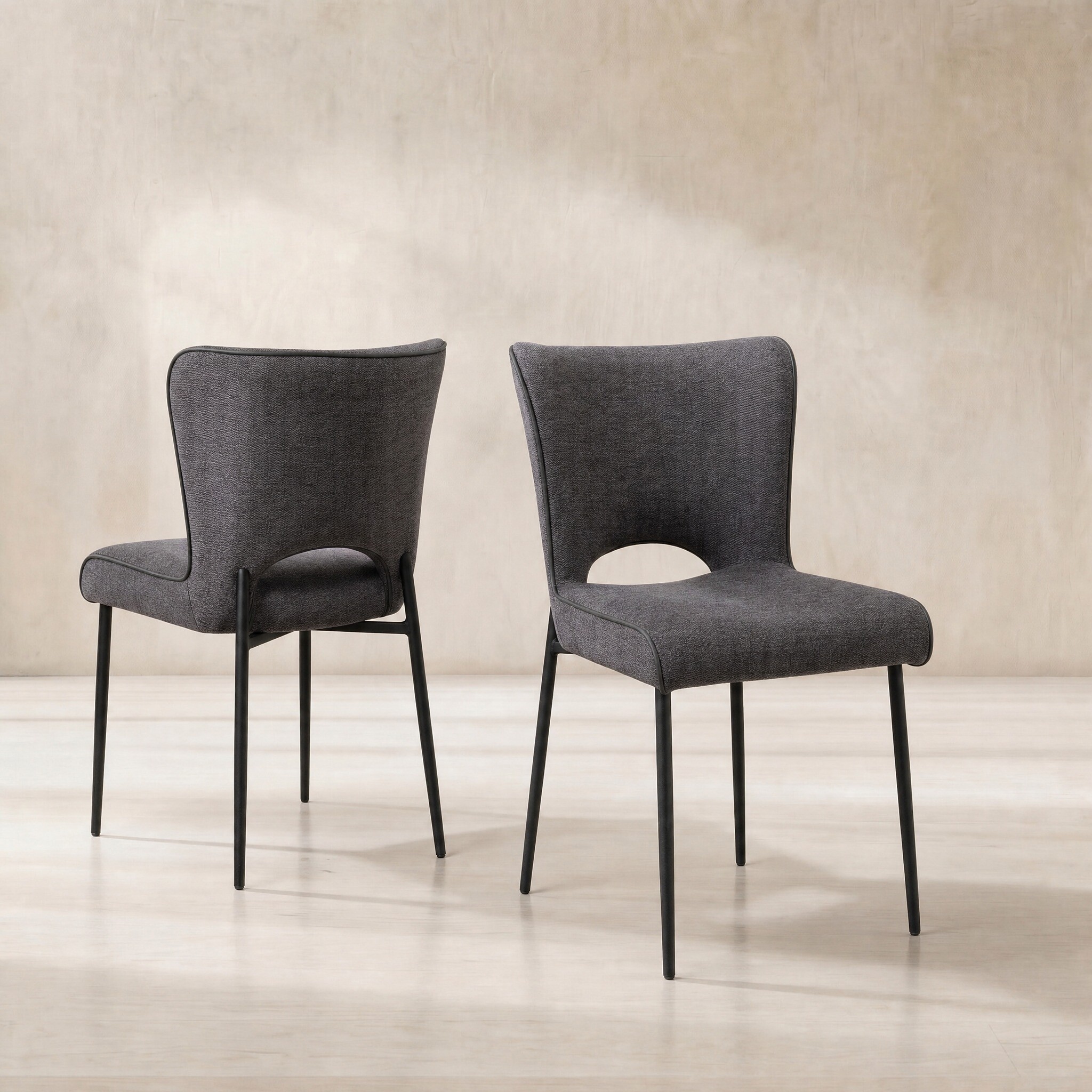 Galini Dining Chair Dark Grey Fabric | Barker & Stonehouse