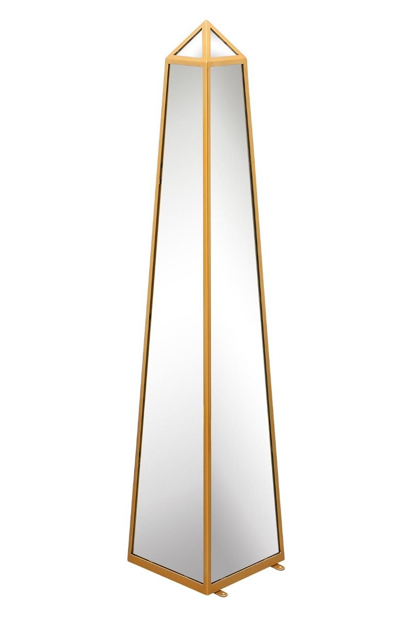 MirrorOutlet Gold Metal Edged Mirrored Garden Ornament (100CM X 20CM X 20CM) 3