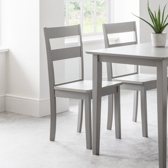 Kobe Set of 2 Dining Chairs, Grey