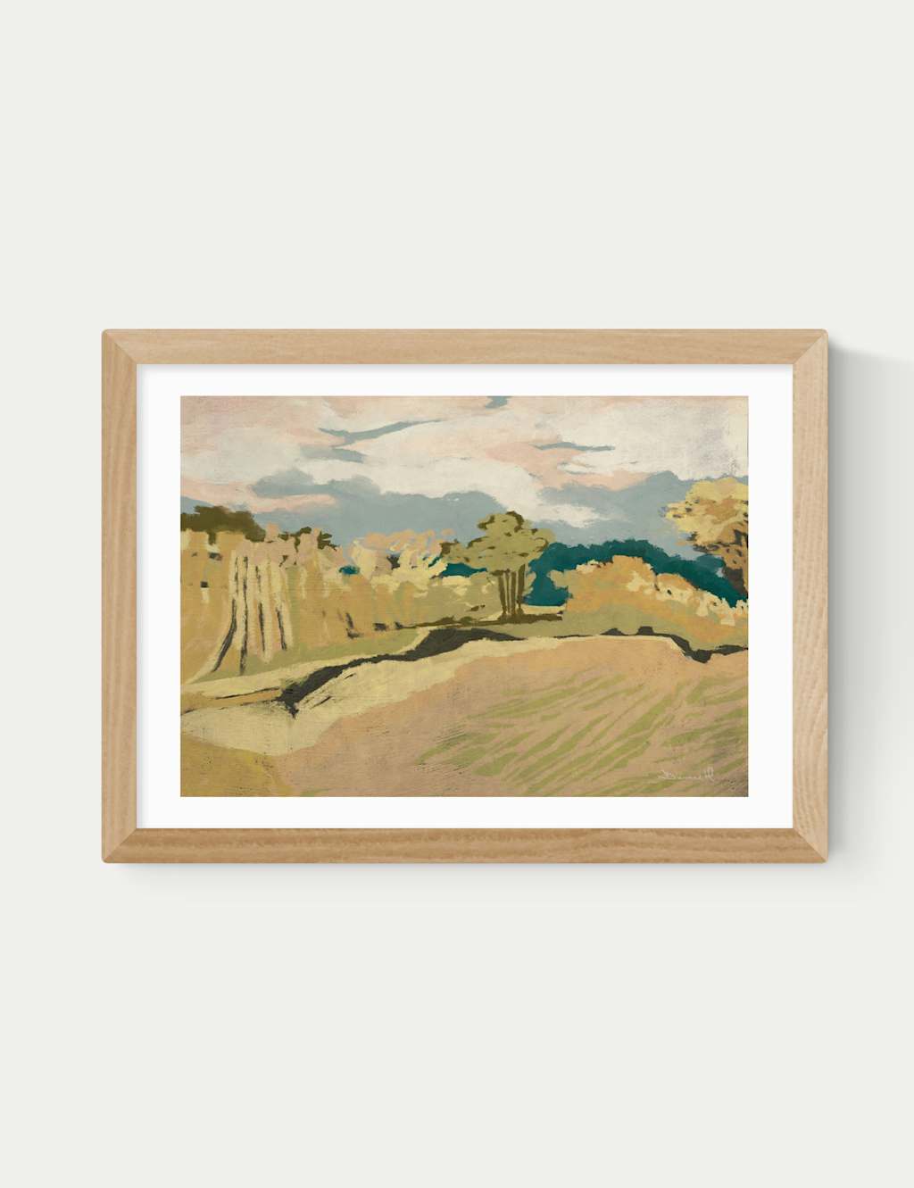 East End Prints Cornwall Light Framed Art Print Natural