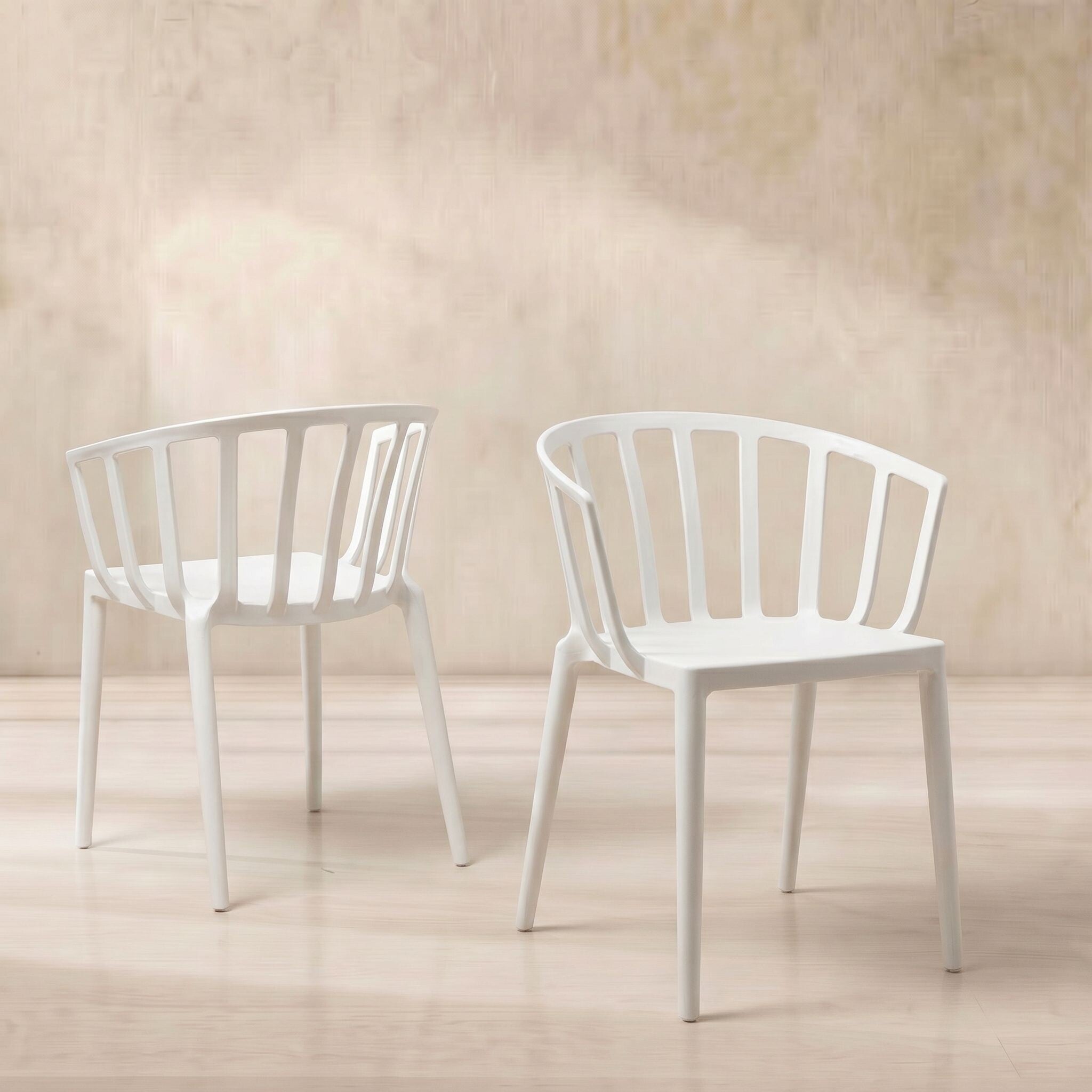 Kartell Venice Dining Chair, White Plastic | Barker & Stonehouse