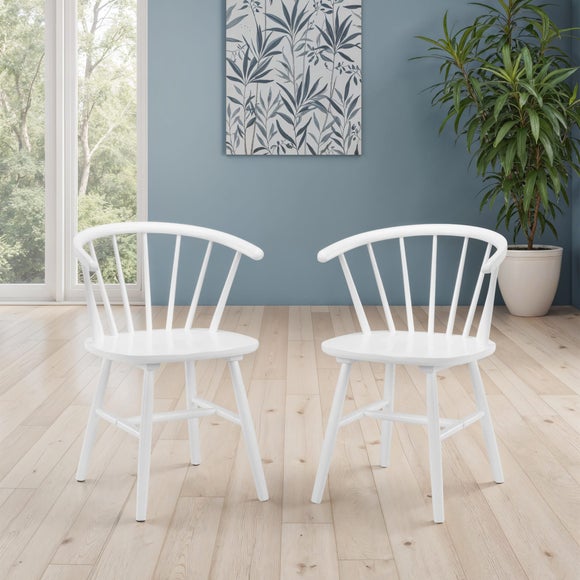 Modena Set Of 2 Dining Chairs, Rubberwood