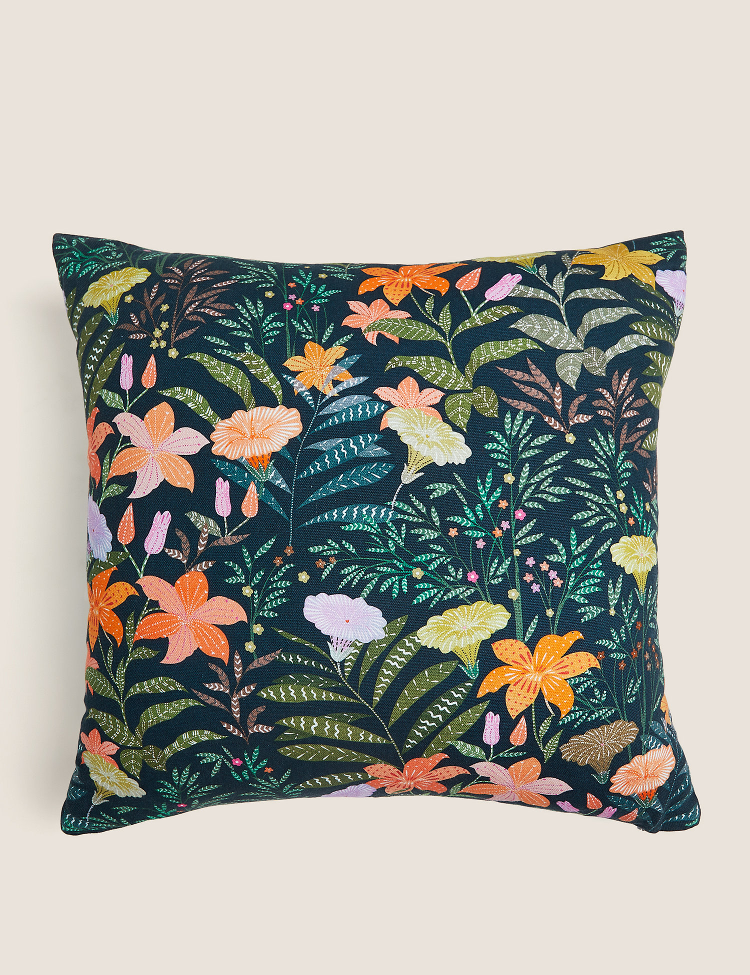 M&S Pure Cotton Floral Cushion