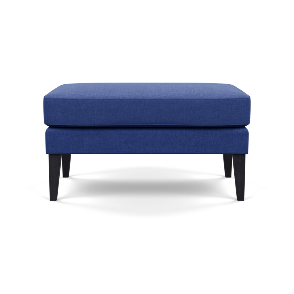 Heal's Richmond Ottoman Brushed Cotton Cobalt Black Feet
