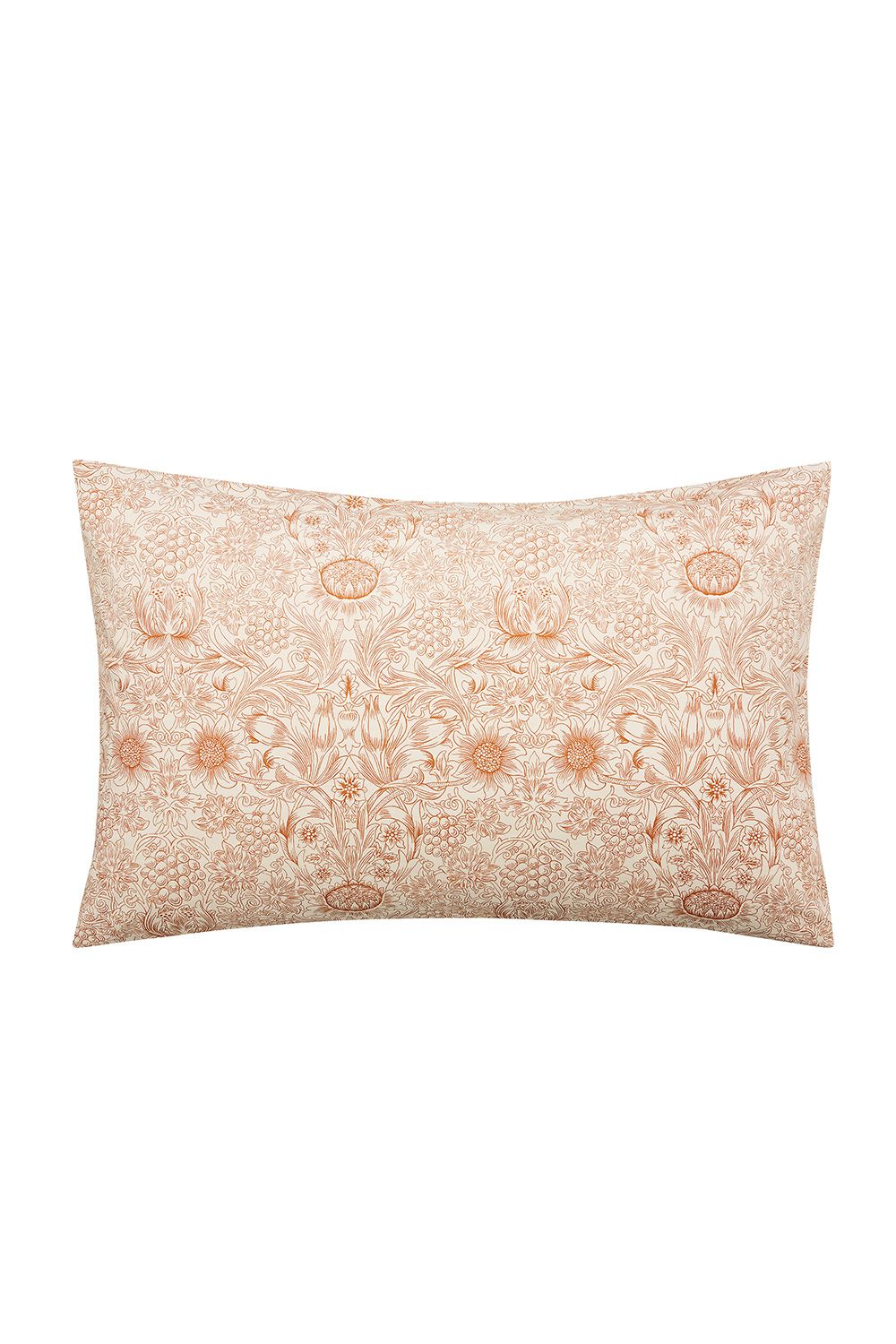 Morris & Co 'Sunflower' Cotton Standard Pillowcase Pair in Tan