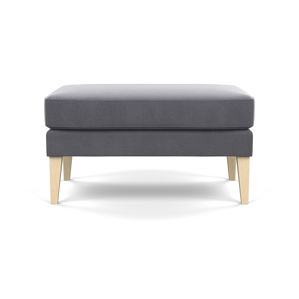 Heal's Richmond Ottoman Smart Velvet Dolphin Natural