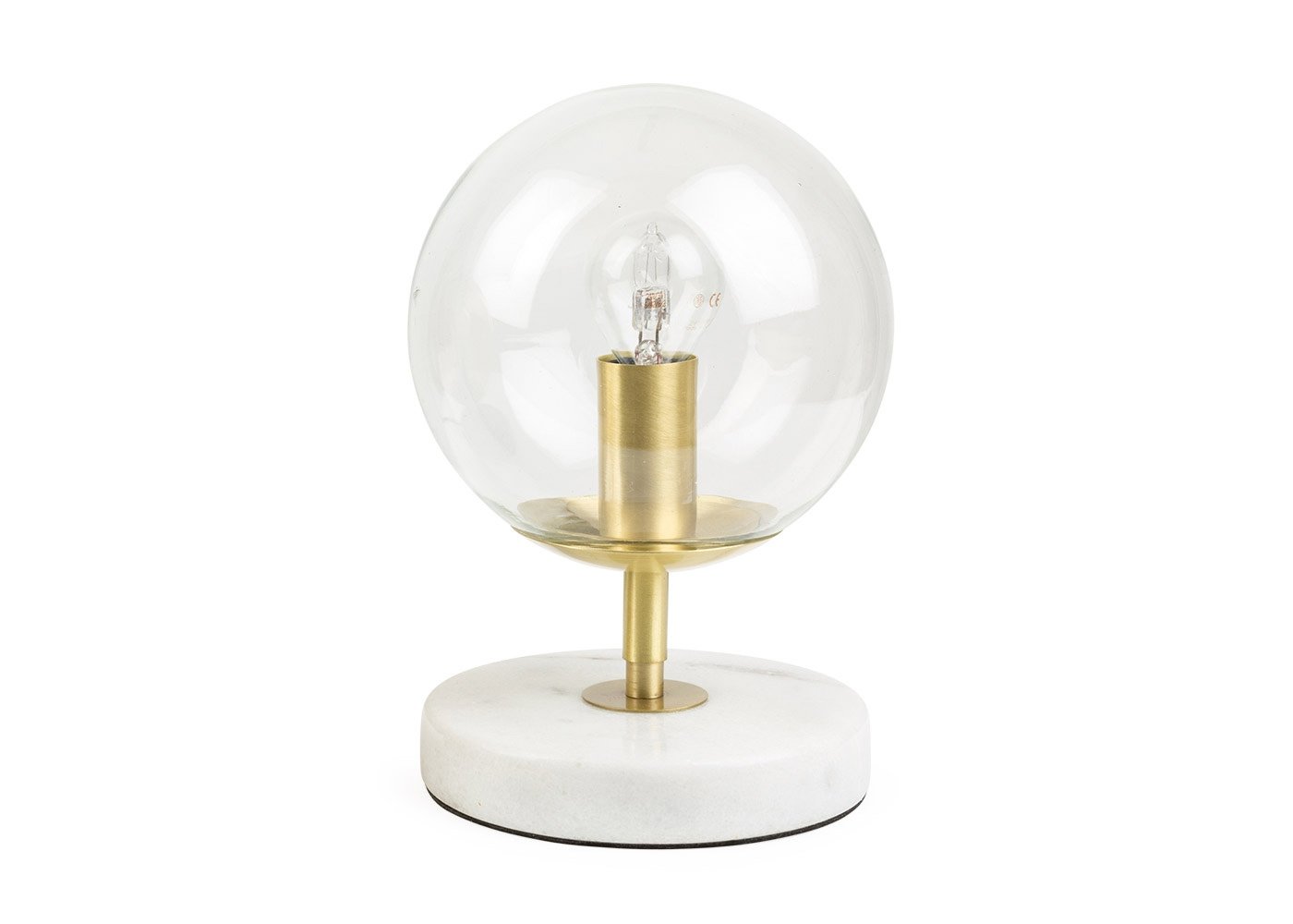 Joule Table Lamp Clear and Antique Brass