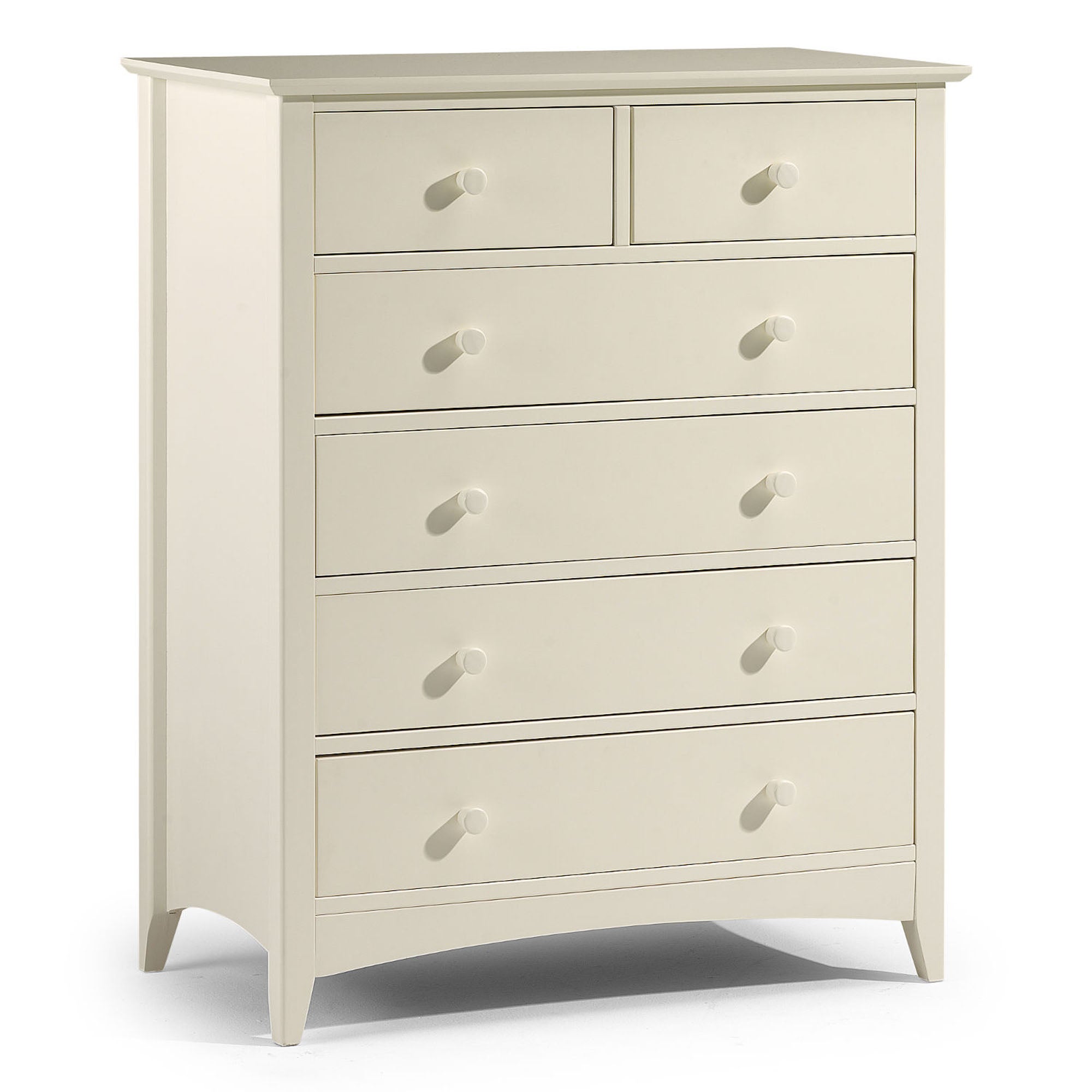 Cameo Stone White 6 Drawer Chest White