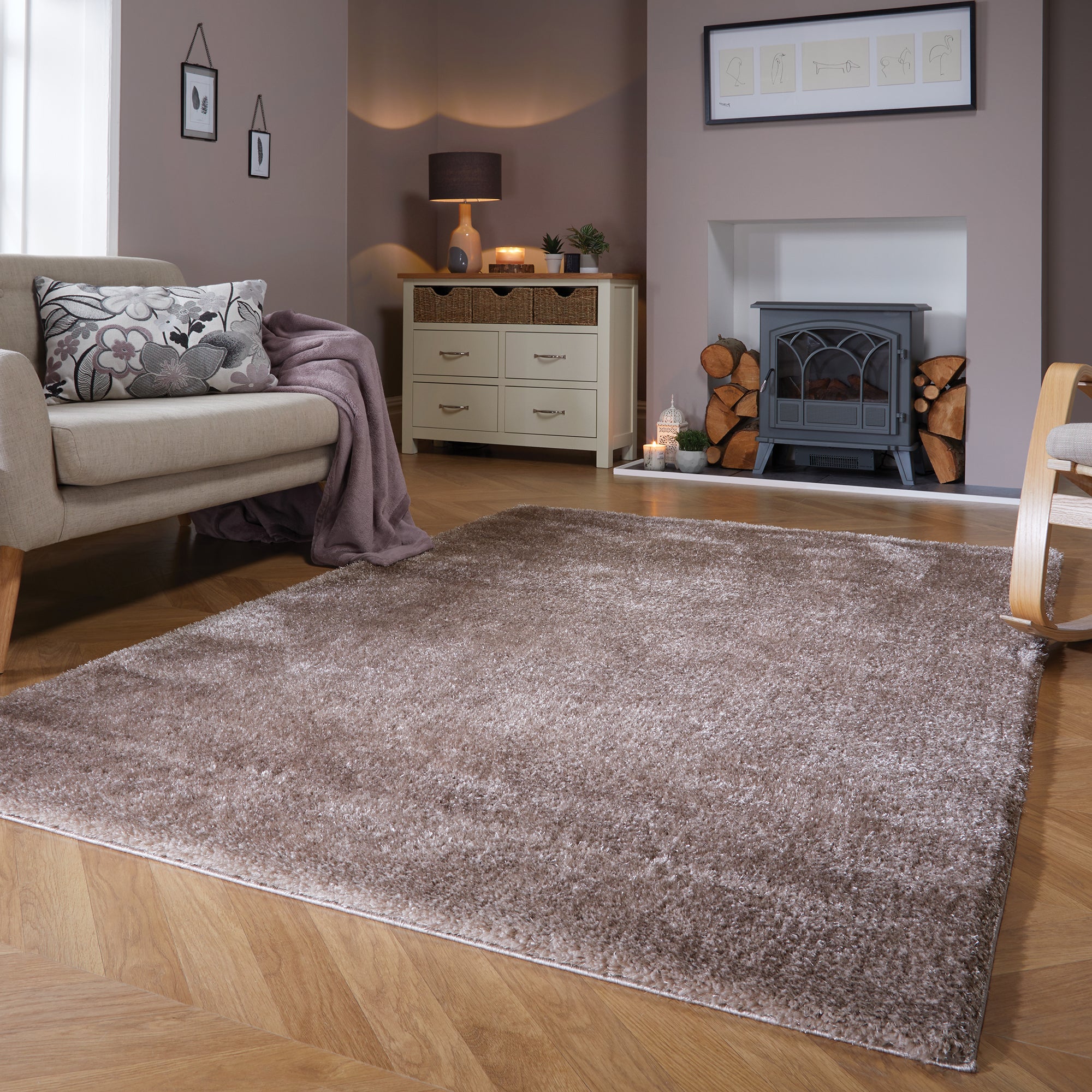 Velvet Rug Brown