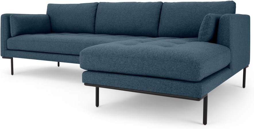 Harlow Right Hand Facing Chaise End Corner Sofa, Orleans Blue