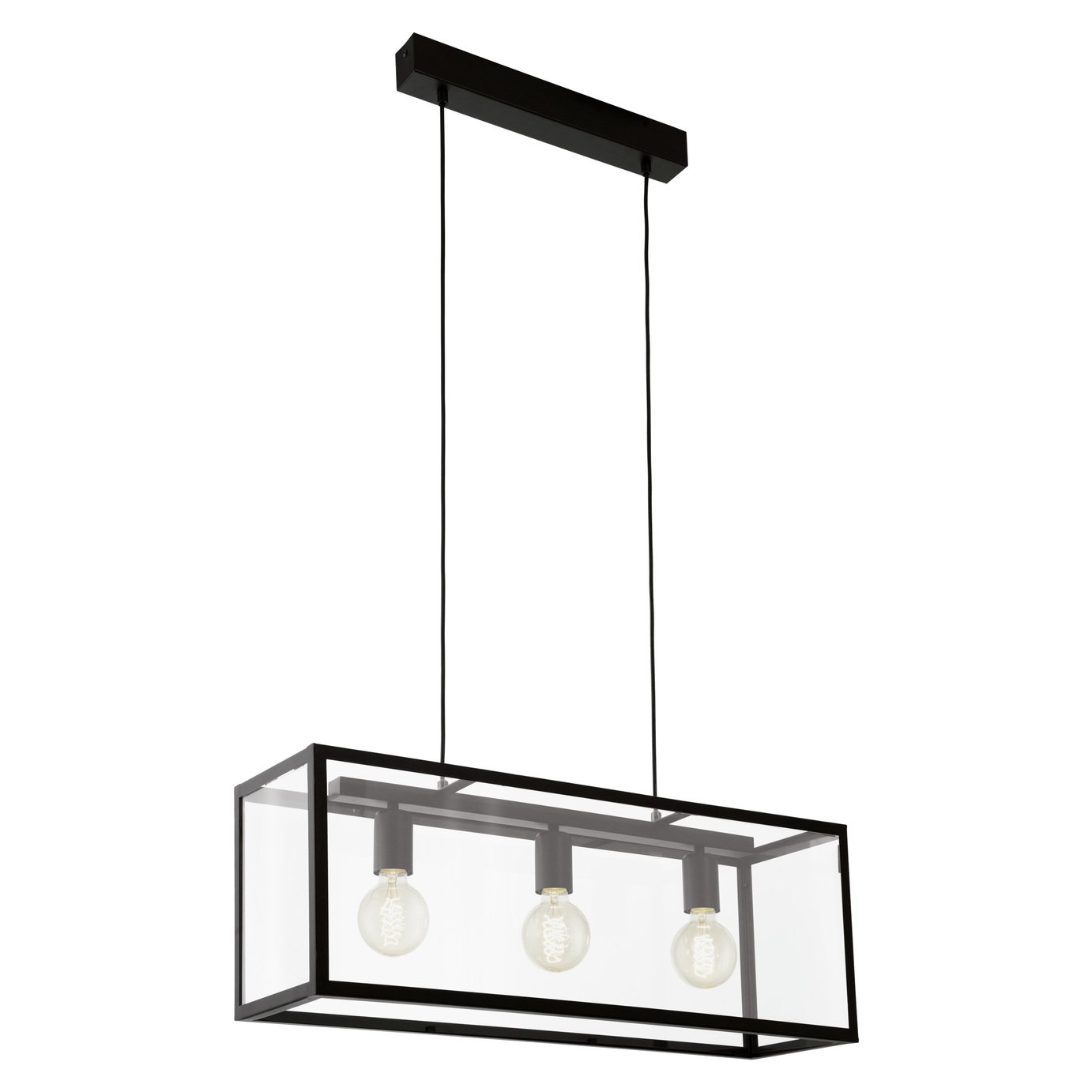 Eglo Charterhouse 3L Bar Pendant Light - Black
