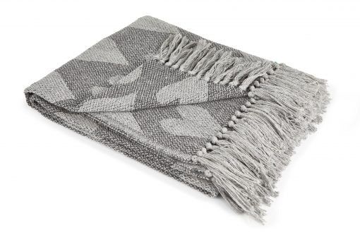 New Edge Blinds Love Collection Cotton Throw in Grey