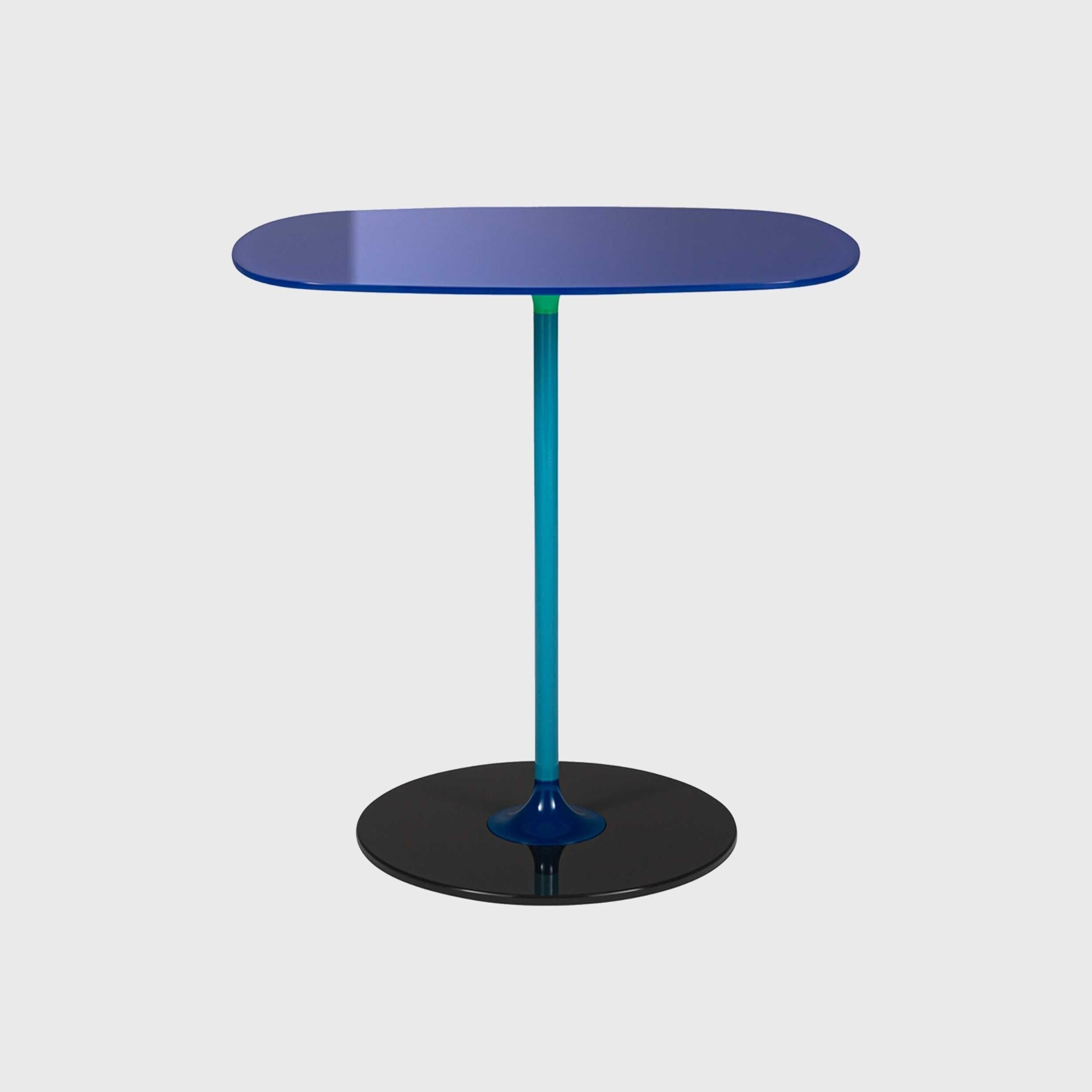 Kartell Thierry Side Table 33x50x50 Blue Glass | Barker & Stonehouse