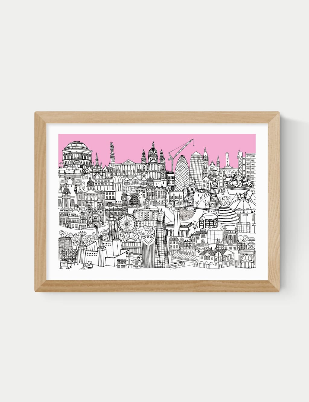 East End Prints London Jungle Framed Art Print Natural