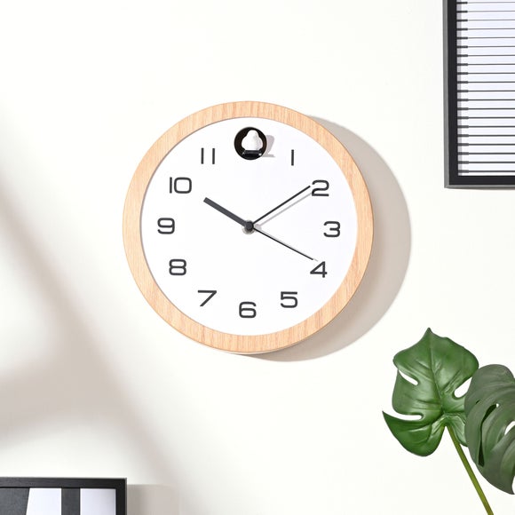 Interval Modern Round Cuckoo Wall Clock