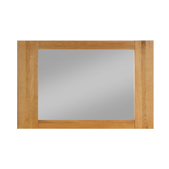 Heaton Bevelled Bedroom Mirror With Rustic Light Oak Frame