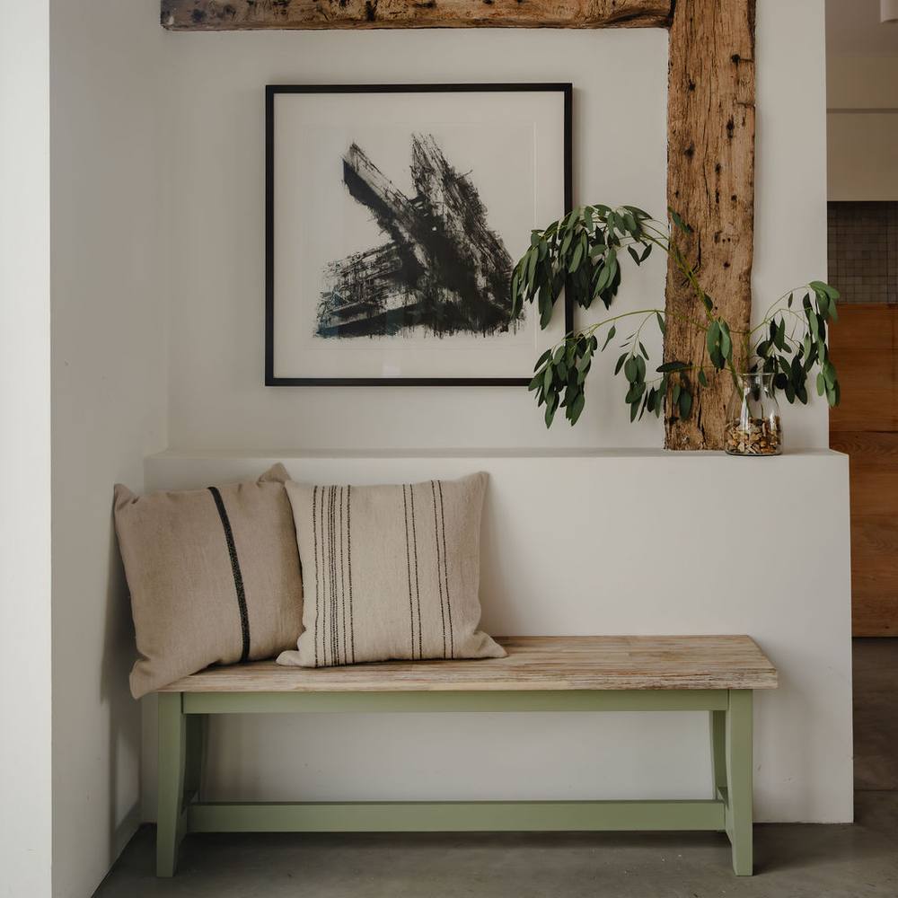 Statement Furniture Florence Solid Acacia Hardwood Dining Bench 140cm in Light Green
