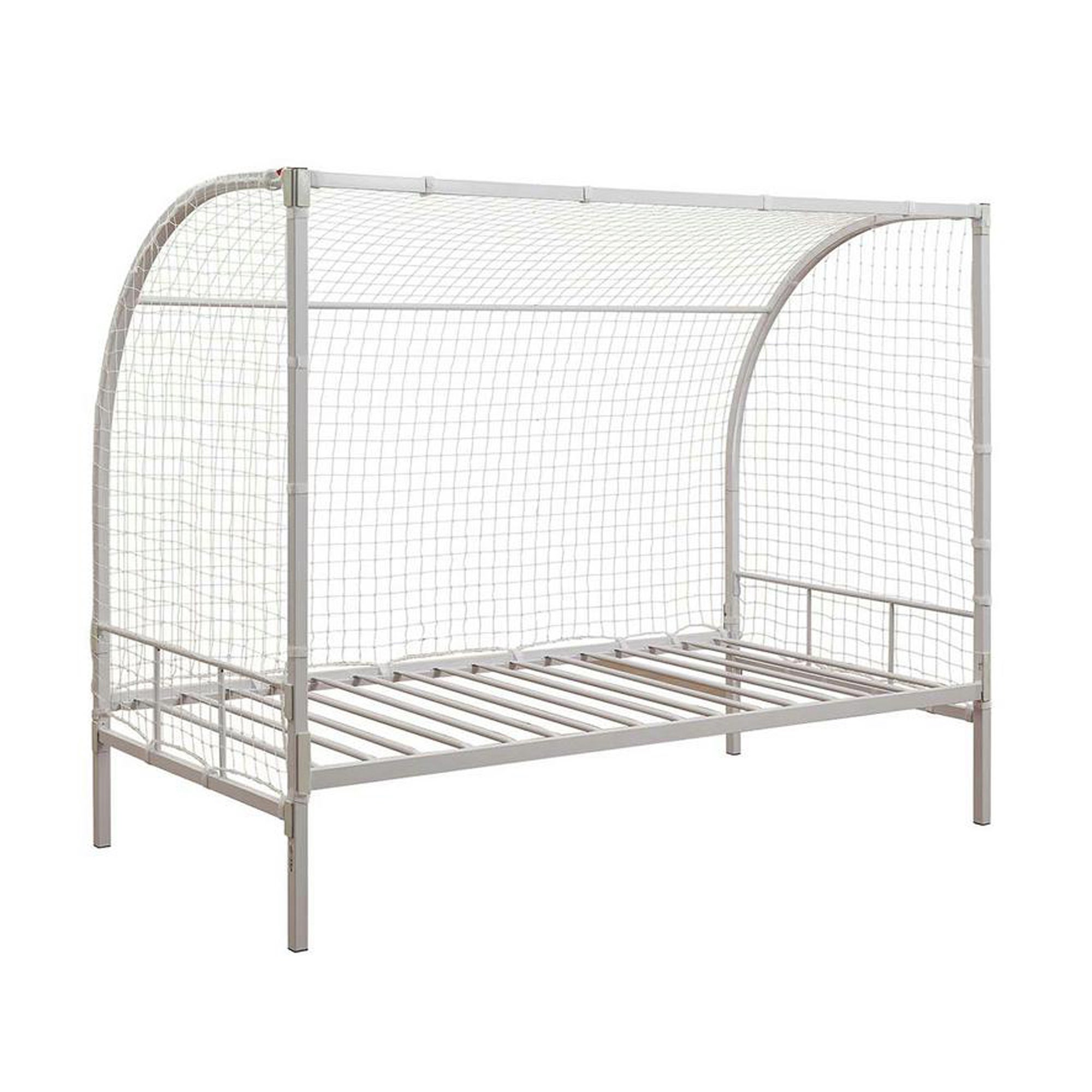 Soccer Metal Bed Frame White