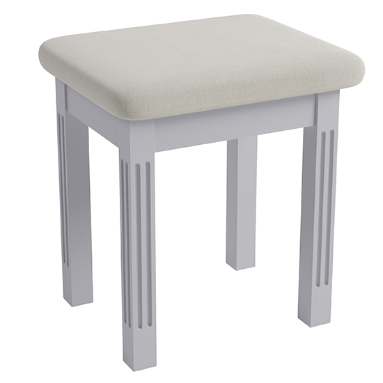 Belton Wooden Dressing Stool In Grey